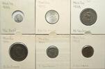 Mexiko MEXICO Collection of 6 coins 1843-1959, with silver -