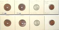 Niederländisch Indien NL INDIES. 1/2 Cent 1945, 1 Cent 1942 & 1945, bronze, 1/4 Gulden 1941 silver UNC -