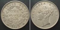 Indien Britisch BRITISH INDIA Rupee 1840 (b), 19 berries, VICTORIA, silver, UNC!!! -