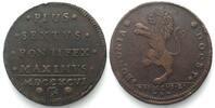 Vatikan - Bologna PAPAL STATES - BOLOGNA. 2 Baiocchi 1796, PIUS VI, copper, aXF -