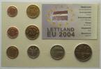 Lettland LATVIA Circulation Coin Set 1992-2003, UNC -