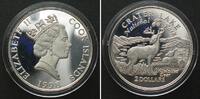 Cook-Inseln COOK ISLANDS 2 Dollars 1998 Crater Lake US-NATIONAL PARKS silver Proof -