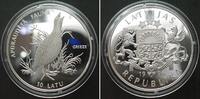 Lettland LATVIA 10 Latu 1996 Grieze bird WWF silver Proof -