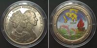 England UK 25 Euro 1997 Map HONG KONG RETURNS TO CHINA / GOLDEN WEDDING Cu-Ni -