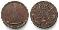 Brasilien 1920 BRAZIL. Token 200 Reis ND (about 1920), bronze, 21mm, XF vz 49,99 EUR36,99 EUR  + 15,00 EUR frais d'envoi