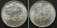 Tschechoslowakei CZECHOSLOVAKIA 50 Korun 1991 Piestany SPA TOWNS silver BU -