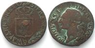 Frankreich LOUIS XVI Sol 1785 D Lyon, cuivre -