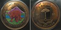 Äquatorialguinea EQUATORIAL GUINEA 1000 Francos 1993 Styracosaurus DINOSAURS Cu-Ni COLORED -