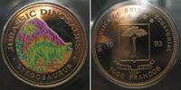 Äquatorialguinea EQUATORIAL GUINEA 1000 Francos 1993 Stegosaurus DINOSAURS Cu-Ni COLORED -