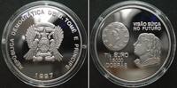 St. Thomas & Prinzeninsel ST. THOMAS and PRINCE ISLAND 15000 Dobras - 7.5 Euro 1997 Vreneli silver SCARCE! -