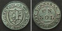 Schweiz - Genf GENEVE Sol 1819 billon FDC!!! -