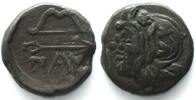 Pantikapaion CIMMERIAN BOSPOROS. Pantikapaion, AE 21mm 300-250 BC, Pan / bow, arrow VF-XF -