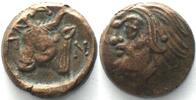 Pantikapaion CIMMERIAN BOSPOROS. Pantikapaion, AE 17mm 325-310 BC, Pan / bull AU! -