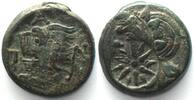 Pantikapaion CIMMERIAN BOSPOROS. Pantikapaion, AE 21mm 300-250 BC, Pan / lion COUNTERSTAMPED -