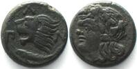 Pantikapaion CIMMERIAN BOSPOROS. Pantikapaion, AE 20mm 310-304 BC, Pan / lion & sturgeon, XF -