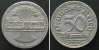 Deutschland - Weimarer Republik Germany WEIMAR REPUBLIC 50 Pfennig 1919 J, Alu, KEY DATE! XF -