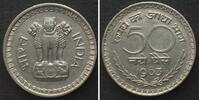 Indien INDIA. 50 Naye Paise 1963, Calcutta mint, nickel, SCARCE! UNC- -