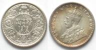 Indien Britisch INDIA-BRITISH. 1/4 Rupee 1919, Calcutta, George V, silver, BU!!! -