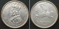 Litauen LITHUANIA 10 Litu 1936 VYTAUTAS silver UNC-! -