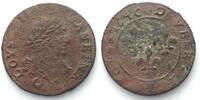 Frankreich LOUIS XIII Double Tournois 1640 Vienne, cuivre, qSUP -