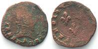 Frankreich HENRI III Double tournois SD (c.1585) A - PARIS, cuivre TTB -