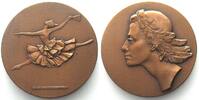 Russland - Medaillen RRR! Mule MAYA PLISETSKAYA Bronze medal ballet 1964/66 by E. Yanson-Manizer 60mm -