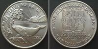 Hawaii HAWAII Maui Trade Dollar 1993, Whales, Cu-Ni BU -