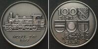 Schweiz - Medaillen SWISS RAILWAYS CENTENNIAL - MOGUL TYPE Locomotive ND (1977) silver 33mm -