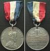 England GREAT BRITAIN 1937 Coronation Medal EDWARD VIII white metal 38mm, w. ribbon -
