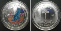 Äquatorialguinea EQUATORIAL GUINEA 7000 Francos 1993 Allosaurus DINOSAURS silver COLORED -