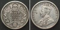 Indien Britisch BRITISH INDIA 1/2 Rupee 1921 Calcutta mint GEORGE V silver XF -