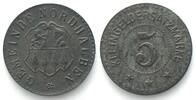 Nordhalben (Bayern) 1917-1921 Germany NORDHALBEN (Bavaria) 5 Pfennig ND, NOTGELD, zinc AU, RARE! FDC-