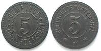 Strassebersbach (Hessen-Nassau) 1917-1921 Germany STRASSEBERSBACH (Hesse-Nassau) 5 Pfennig ND, zinc, RRR!!! FDC-