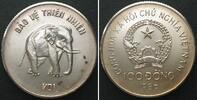 Vietnam VIETNAM 100 Dong 1986 ELEPHANT silver SCARCE! -