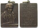 Schweiz - Medaillen HEINRICH PESTALOZZI Plaque ND (1927) bronze by Huguenin, 32x24mm -