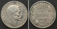 Serbien SERBIEN. 1 Dinar 1912 PETAR I. silver AU -
