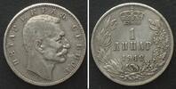 Serbien SERBIEN. 1 Dinar 1912 PETAR I. silver XF -