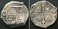 Mexiko MEXICO. 4 Reales ND (1622-32) D Mexico-City PHILIP IV silver COB Macuquina VF+ -