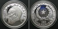 Paraguay PARAGUAY. 150 Guaranies 1974, KONRAD ADENAUER, silver Proof RARE! -