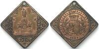 Deutschland - Medaillen LEIPZIG 1888, Klippe medal, Victory Monument, brass, SCARCE! AU -