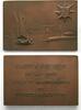 Schweiz - Medaillen GENEVE Plaque bronze 1906 SIMPLON TUNNEL par L. Vallot & Meroz 60x40mm -
