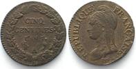 Frankreich DIRECTOIRE 5 Centimes AN 5 (1796-97) A Paris cuivre SUP! -