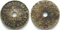Niederländisch Indien SUMATRA 1 Dollar 1890 POELOE RADJA Plantation token SCARCE! -