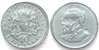 Kenia KENYA - PATTERN 50 Cents 1966 MZEE JOMO KENYATTA white metal RRR!!! -