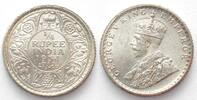 Indien Britisch BRITISH INDIA 1/4 Rupee 1934 GEORGE V silver BU! -