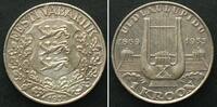 Estland ESTONIA 1 Kroon 1933, 10th SINGING FESTIVAL, silver UNC -