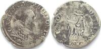 Vatikan PAPAL Testone ND GREGORY XIII 1572-85 silver aVF VERY RARE! -