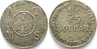 Niederländisch Indien SUMATRA 1/5 Dollar ASAHAN TABAK MAATSCHAPPIJ ca.1900 Plantation token -