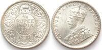 Indien Britisch BRITISH INDIA 1/4 Rupee 1934 GEORGE V silver BU! -