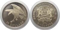 Singapur SINGAPORE 10 Dollars 1974 HAWK silver Proof SCARCE! -